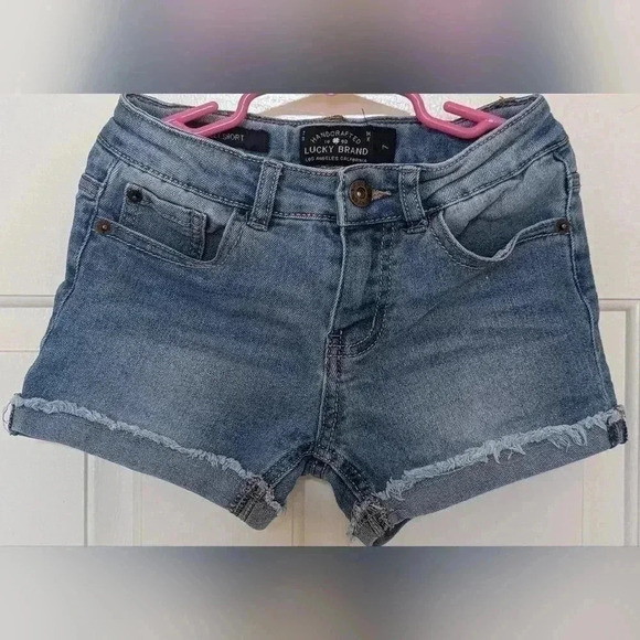 Lucky Brand Other - Lucky Brand Denim Shorts Girls rolled cuff Riley Short Adjustable Waist Size 7